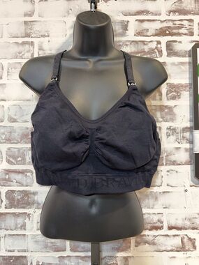 Kindred Bravely Black Nursing Sleep Bra with Drop Clips